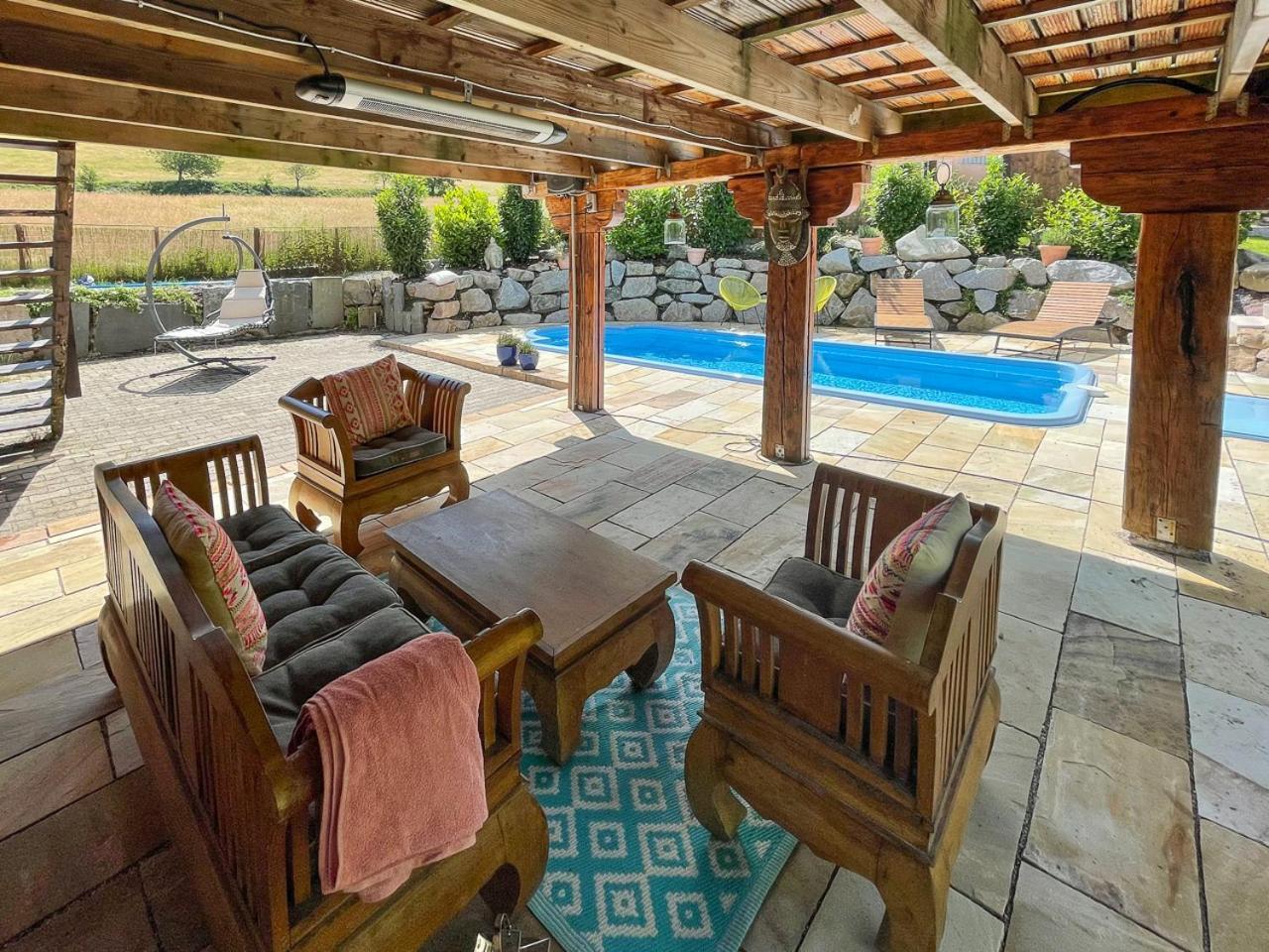 Ferienhaus Kappel Mit Pool Freiburg im Breisgau Exterior foto