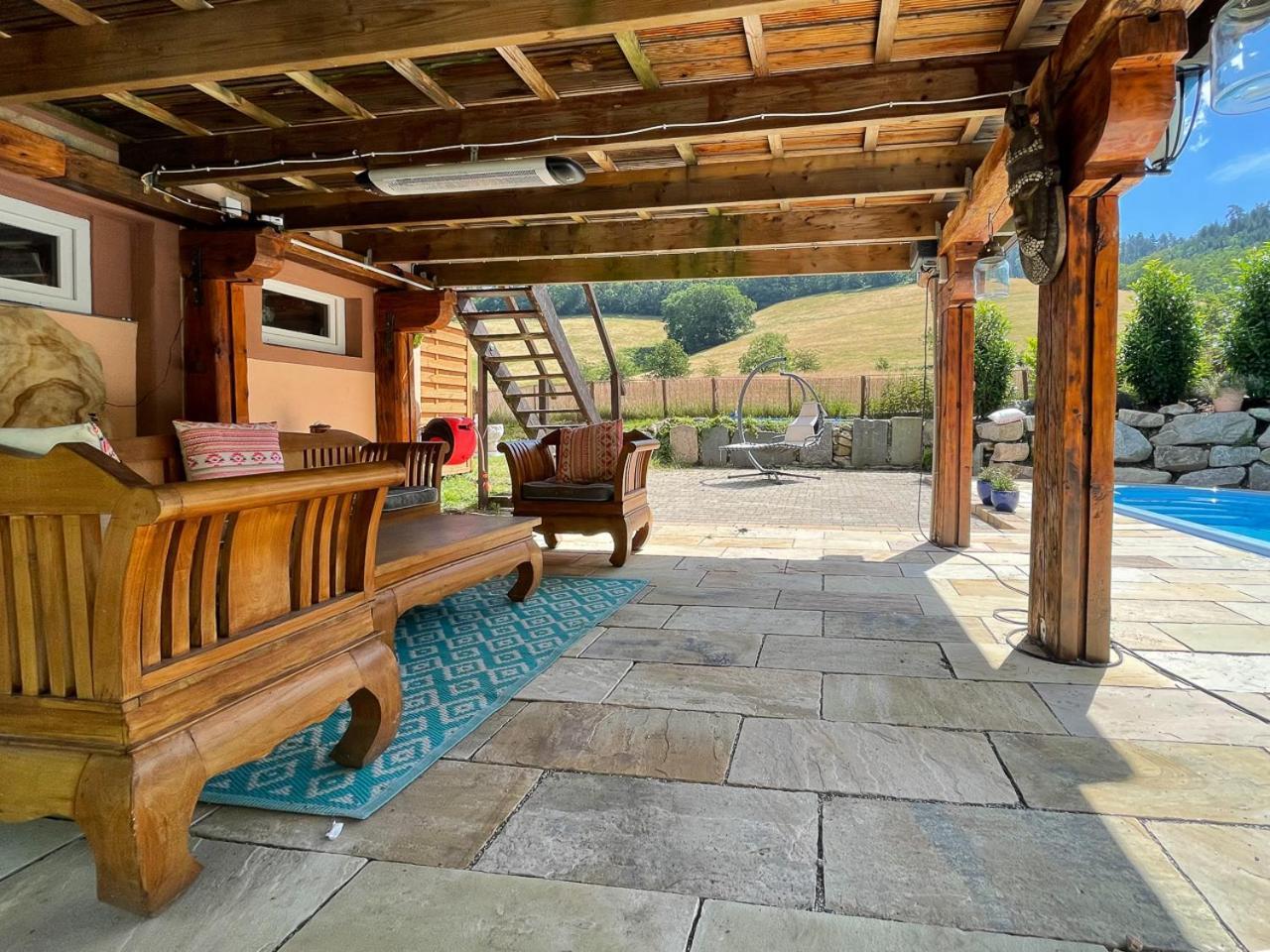 Ferienhaus Kappel Mit Pool Freiburg im Breisgau Exterior foto