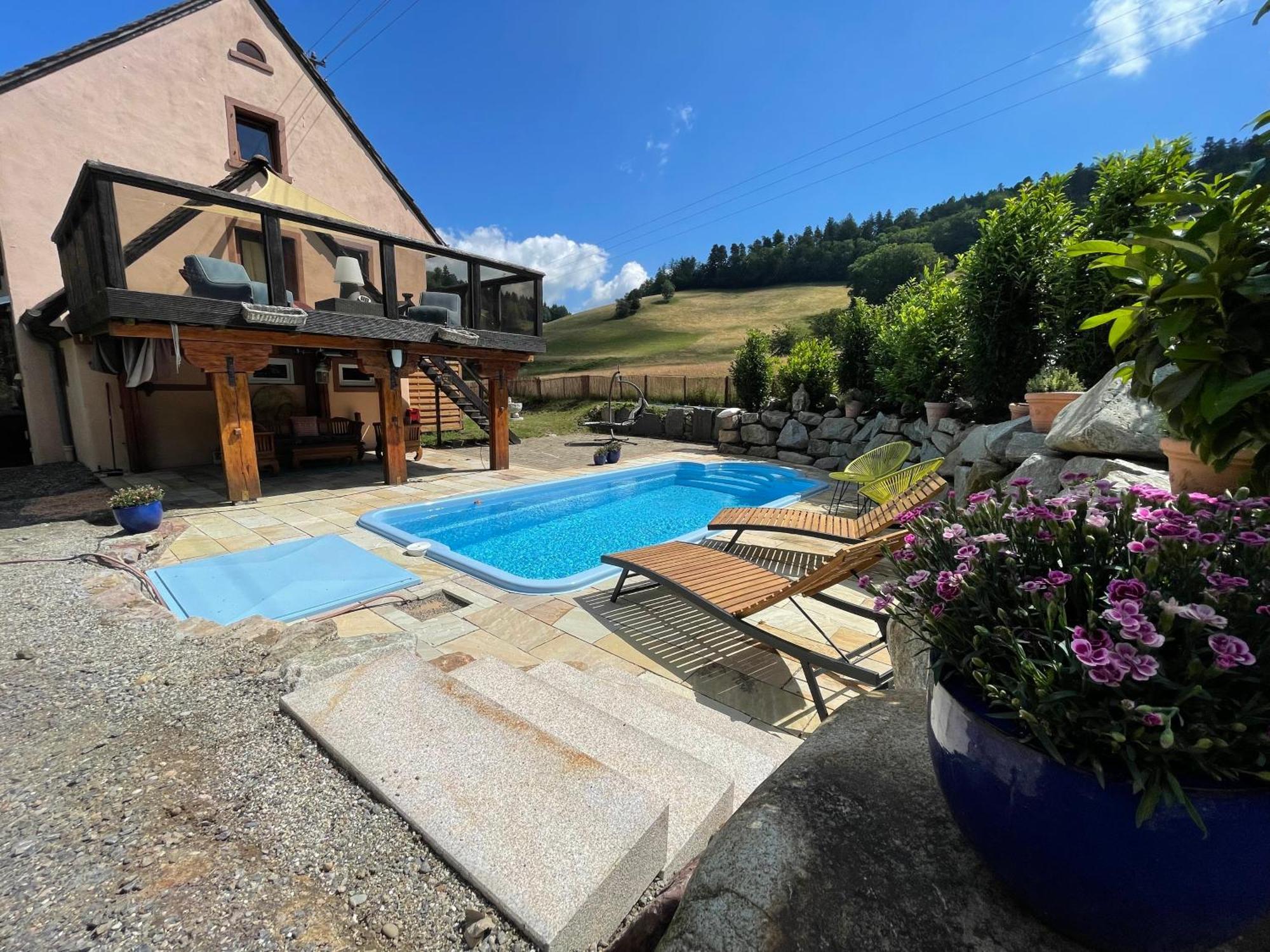 Ferienhaus Kappel Mit Pool Freiburg im Breisgau Exterior foto